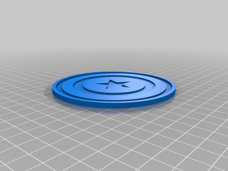 Captain America Shield Coaster 3d model