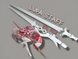 STL Files | Wuthering Waves ( WUWA) Lupa Spear - weapon for cosplay / prop weapon 3d model
