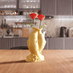 Feng Shui Twin Koi Fish Vase 3d model