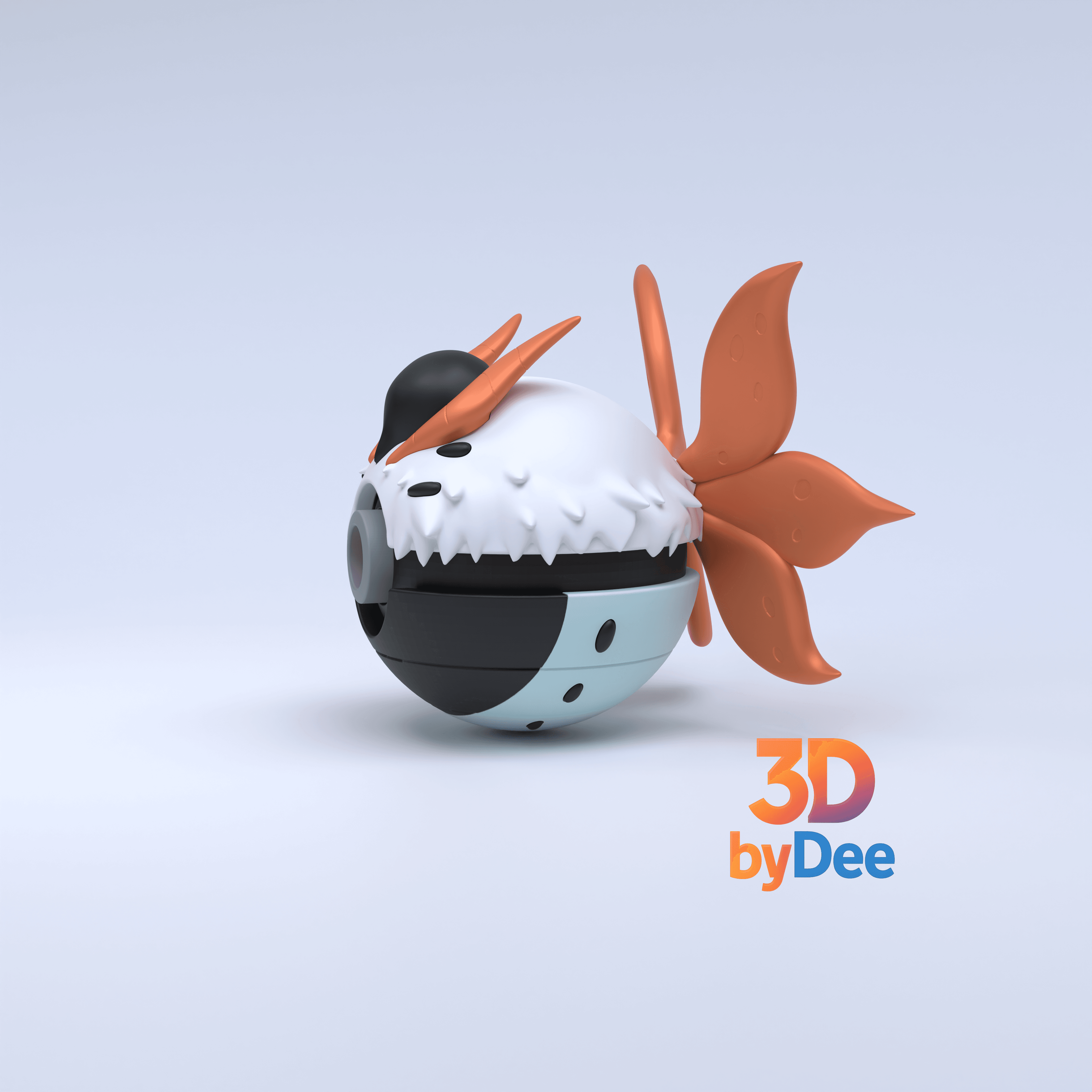 Volcarona Pokeball 3d model