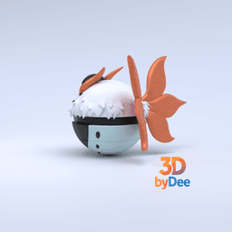 Volcarona Pokeball 3d model