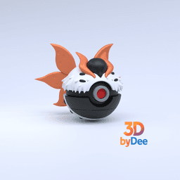 Volcarona Pokeball 3d model