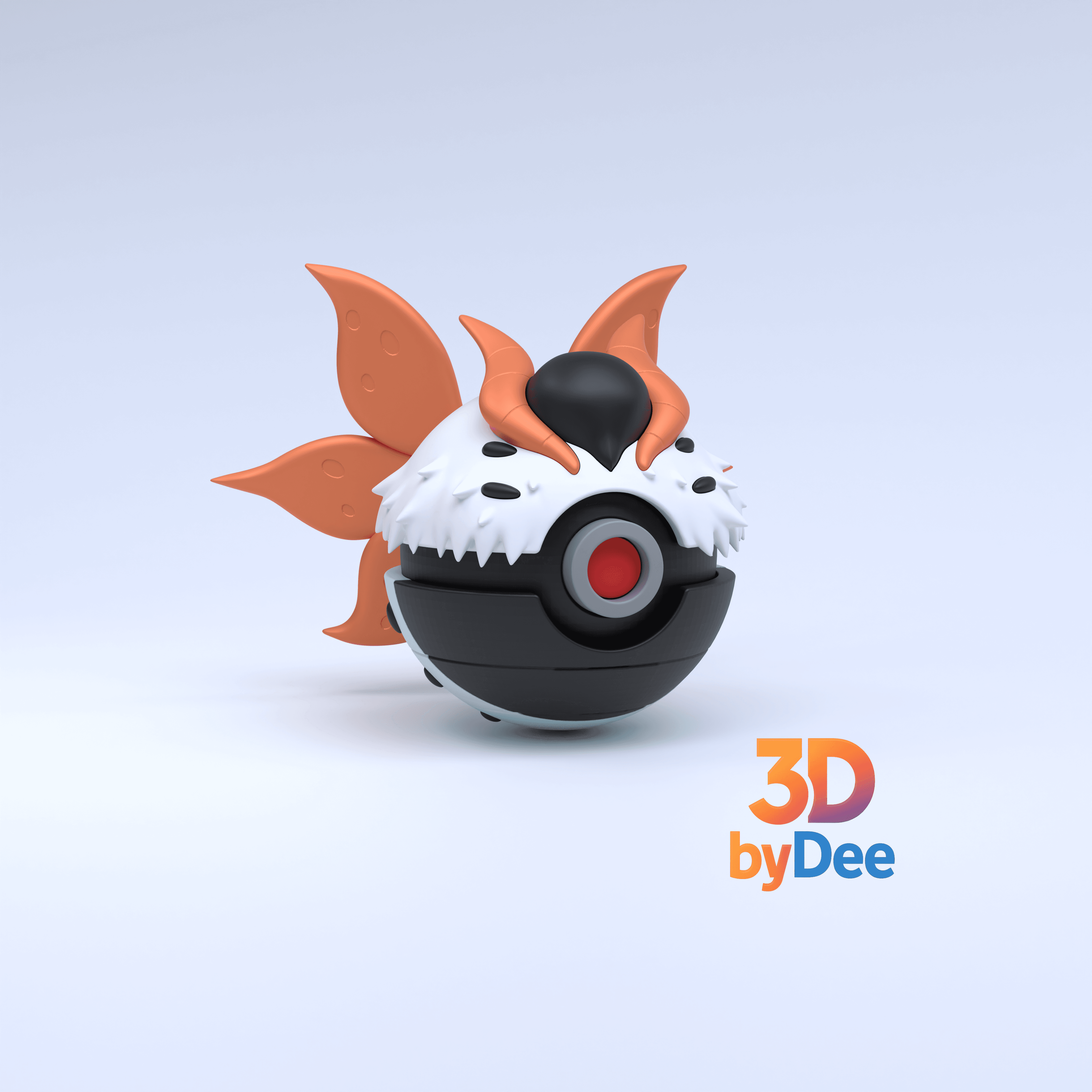 Volcarona Pokeball 3d model