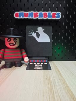Freddy Chunker Multicolor Nameplates and Backer 3d model