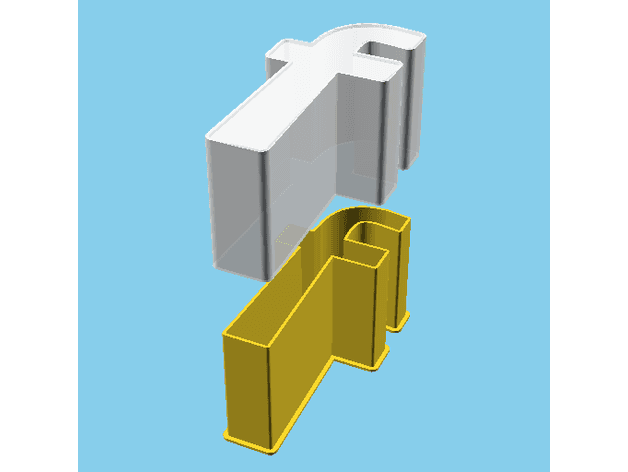 LATIN SMALL LETTER F, nestable box (v1) 3d model