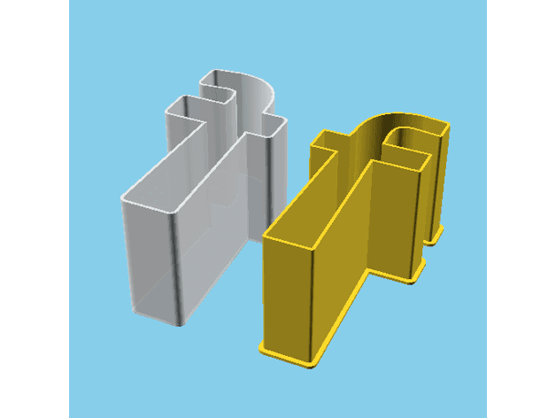 LATIN SMALL LETTER F, nestable box (v1) 3d model
