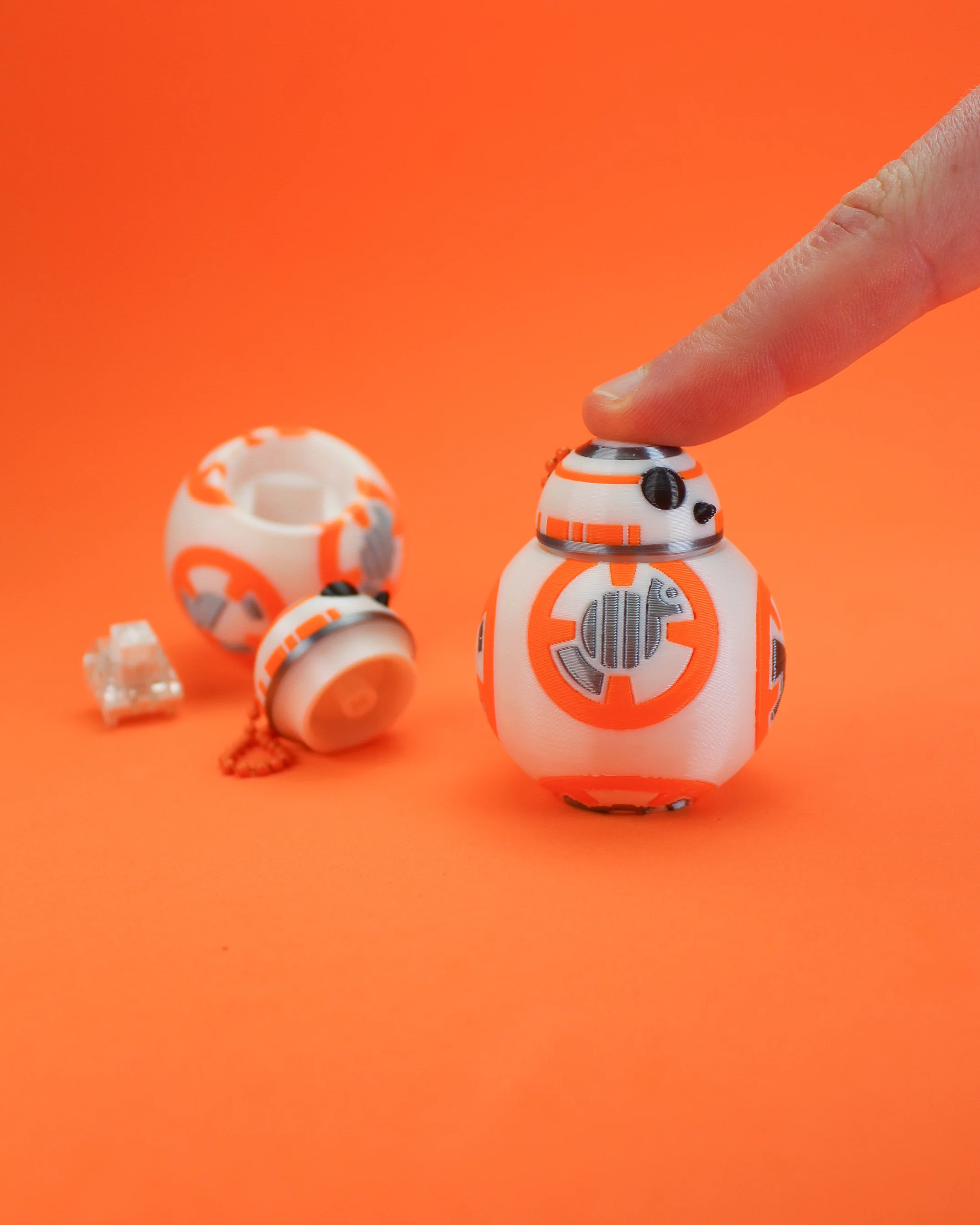 BB-8 Fidget Clicker - Keychain 3d model