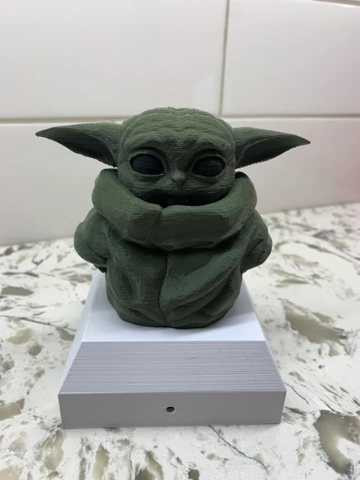 DECORATIVE FENCE POST CAP YODA.stl 3d model
