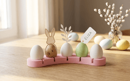 Minimalist "Slot-In" Easter Egg Display Stand 3d model