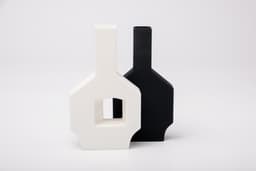 Geometric Cutout Vases – Modern Minimalist Decor 3d model