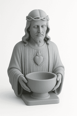 Free Crown of Thorns Jesus Tealight Holder STL – Sacred Heart Christian Candle Holder 3D Print 3d model