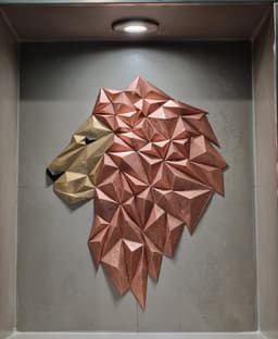 Geometric Lion wall art - B 3d model