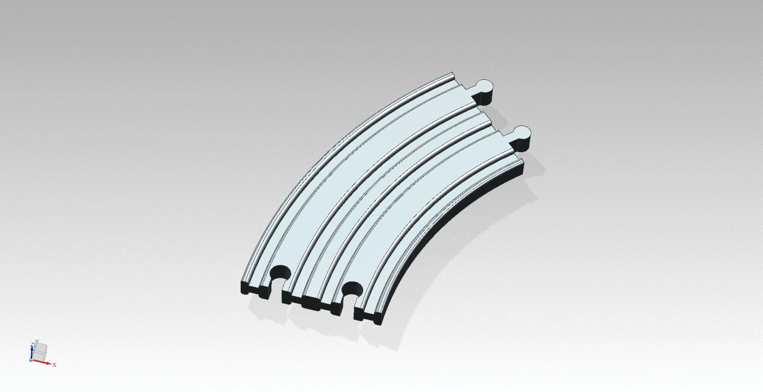 BRIO Style Train Track, Curve, EE 3d model