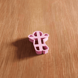 Gingerbread Man Cookie Cutter Stamp Utensil 3d model