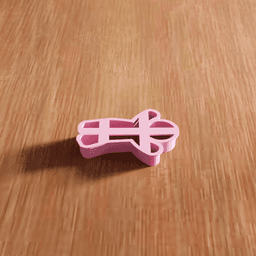 Gingerbread Man Cookie Cutter Stamp Utensil 3d model