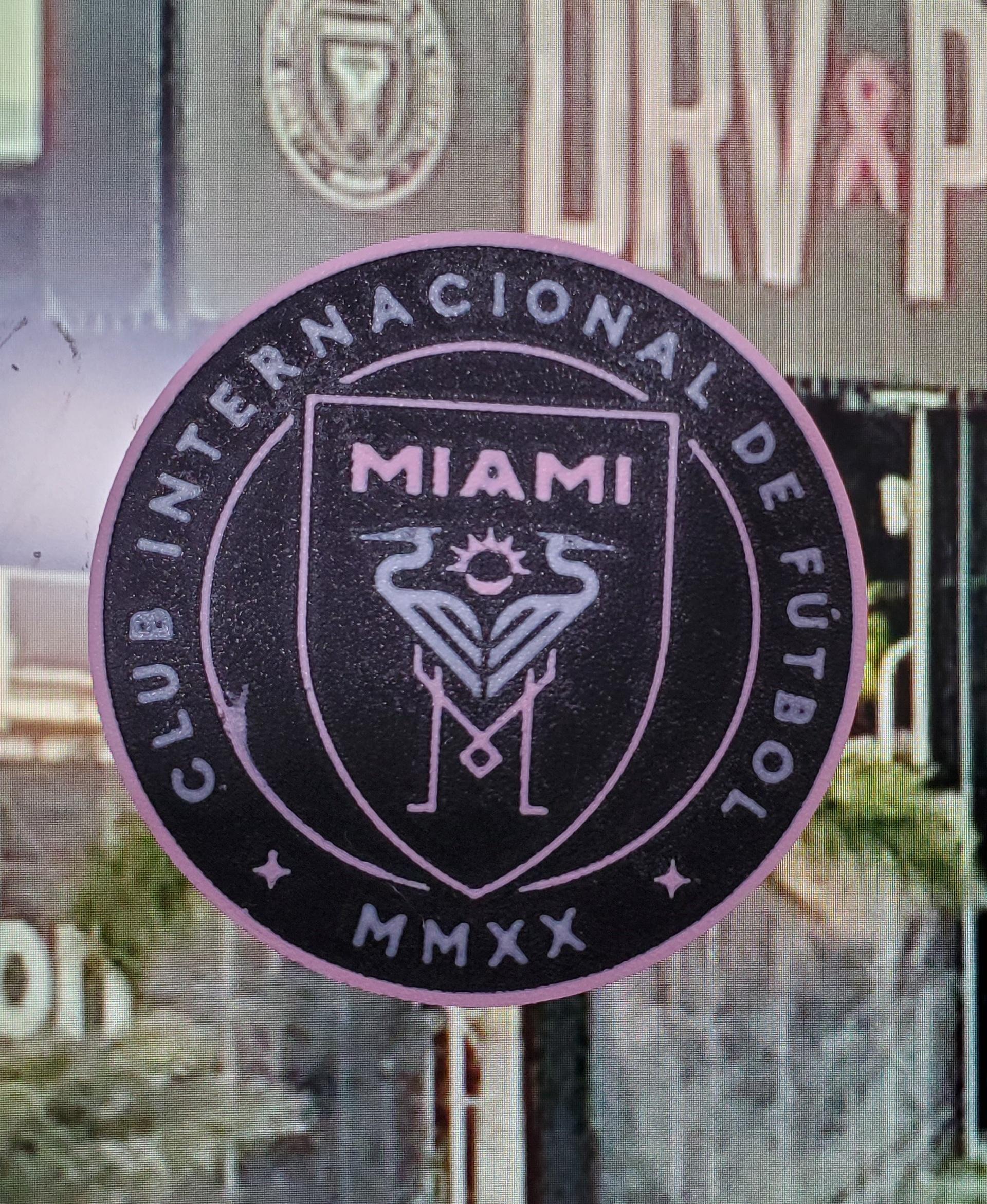 AMS / MMU Inter Miami CF coaster or plaque 3d model