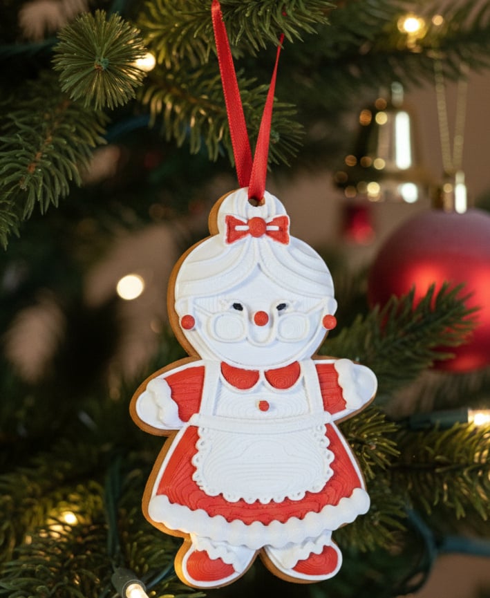 Mrs Clause Cookie Ornament 3d model