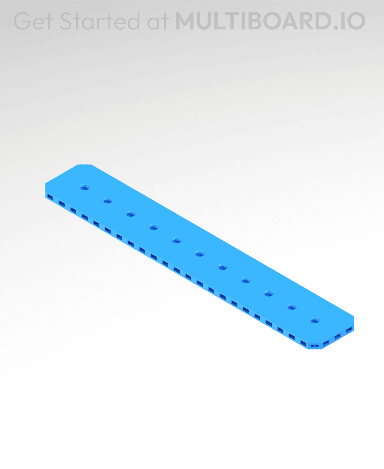 2x12 MU - Small Thread MU - MultiBoard Plate 3d model