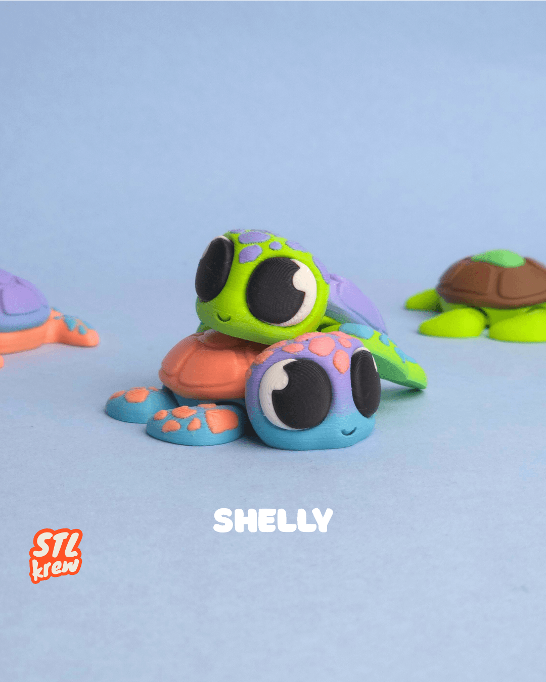 Cute Articulated Sea Turtle - Shelly 3d model