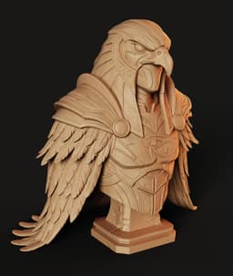 Horus Warrior Bust STL | Egyptian Bust 3D Print | HighDetail 3d model