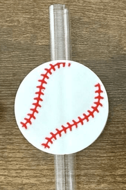 Baseball Straw Topper 3d model