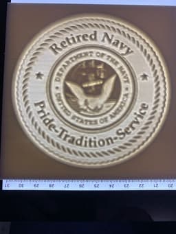 Retired Navy Lithophane 3d model