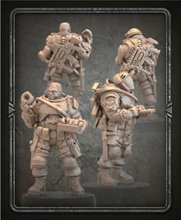 Idle Patrolmen 3d model
