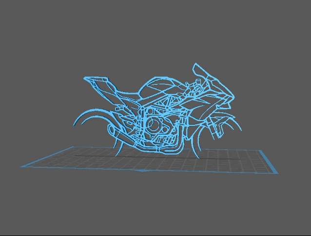 Kawasaki - Ninja H2R Wall art 3d model