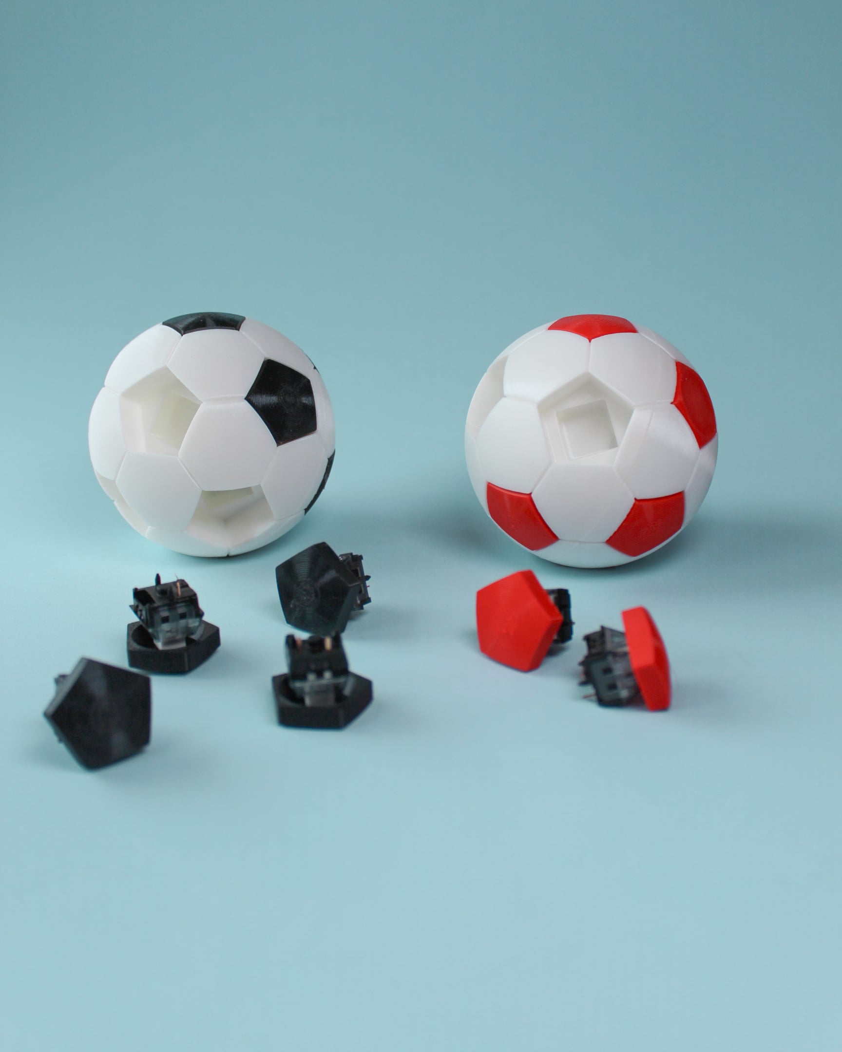 Soccer Ball Fidget Clicker Keychain 3d model