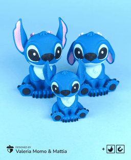 Cute Flexi Stitch (Toy, Keychain & Magnet), Lilo & Stitch 3d model