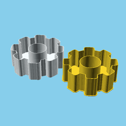 Gear Wheel (model 2), nestable box (v1) 3d model