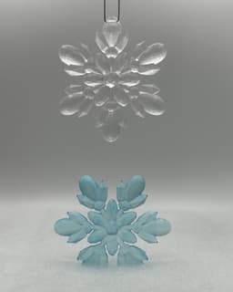 Crystal Snowflake Pendant / Ornament - Support Free 3d model