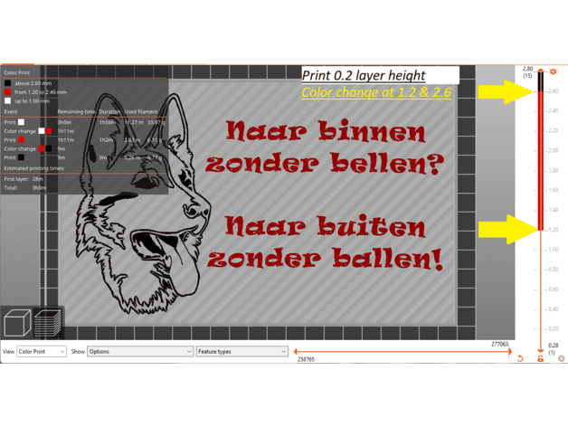 NLD Dog (German Shepherd) Protect your balls Warning Sign 3d model