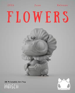 Grumpii 3D Printable Arttoy - 2026 June Release - Flowers 3d model