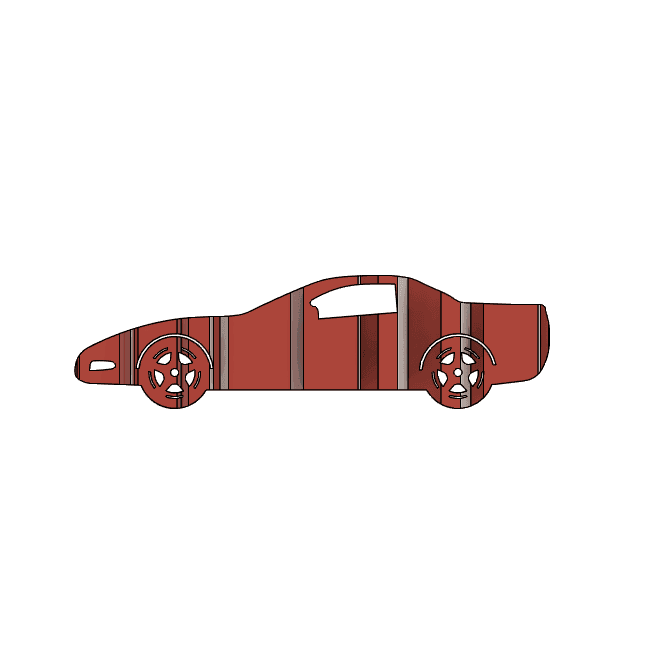 Corvette 2004 3D Car Flip Art Desk Display 3d model
