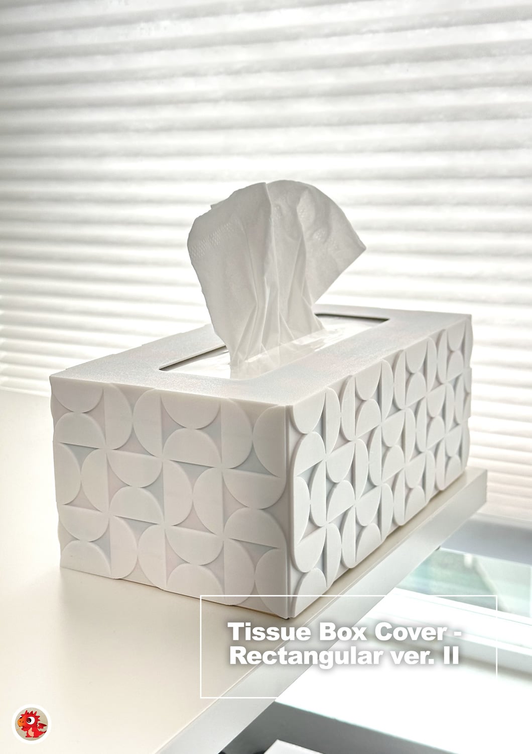 Tissue Box Cover- Rectangular v2 3d model