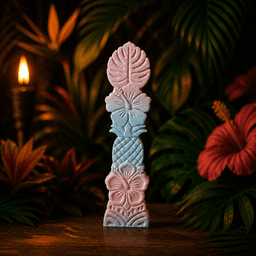 Pastel Tropical Totem - Minimalist Summer Decor 3d model