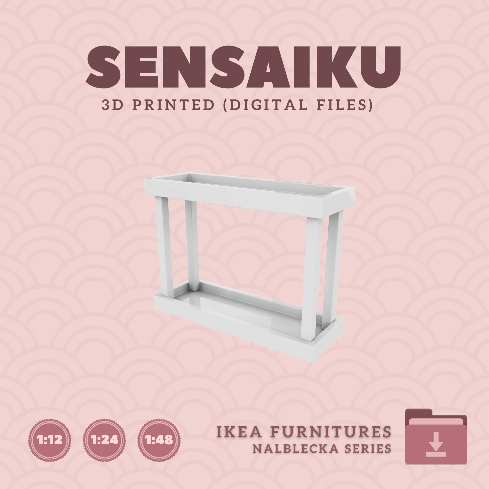Miniature Replica 36. NALBLECKA Kitchen Countertop Organizer for Miniature Dollhouse - IKEA - 3D Pri 3d model