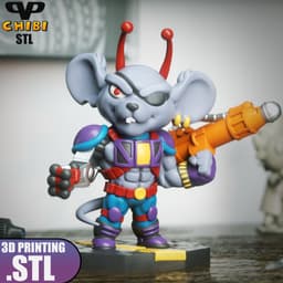 Biker Mice From Mars Modo Chibi STL for 3D Printing ChibiSTL 3DXM 3d model