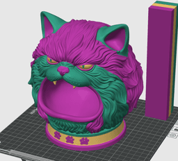 Demon Cat Bowl 3MF | Gothic Decor Multi-Color | Functional 3d model