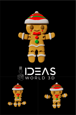 Articulated Christmas Cookie – Festive 3D Printable Baking Design 3d model
