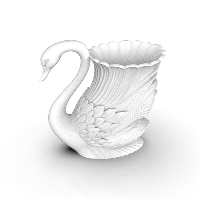 Swan-shaped vase 3d model