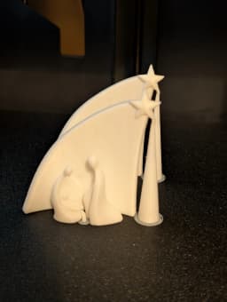 Minimalist Modern Nativity Scene for Christmas Decor 3d model