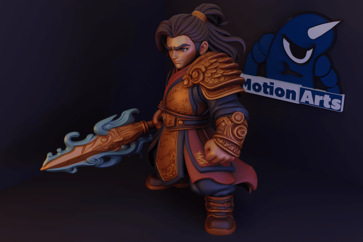 Samurai cartoon.stl 3d model