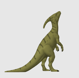Realistic Parasaurolophus Dinosaur Figurine 3d model