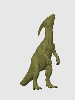Realistic Parasaurolophus Dinosaur Figurine 3d model