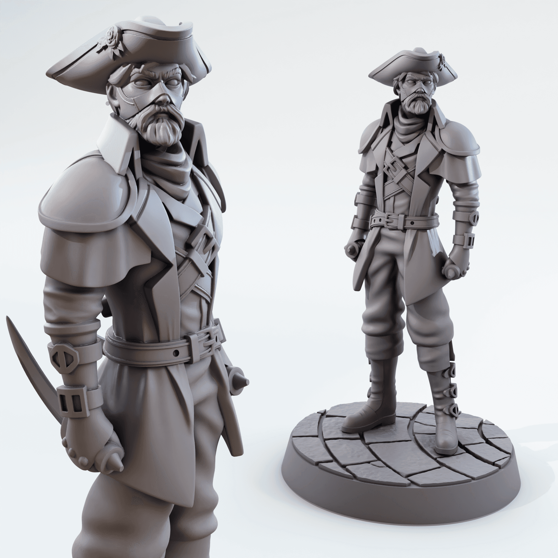 The Gentleman Bandit | RPG Mini for 32mm Tabletop Games 3d model