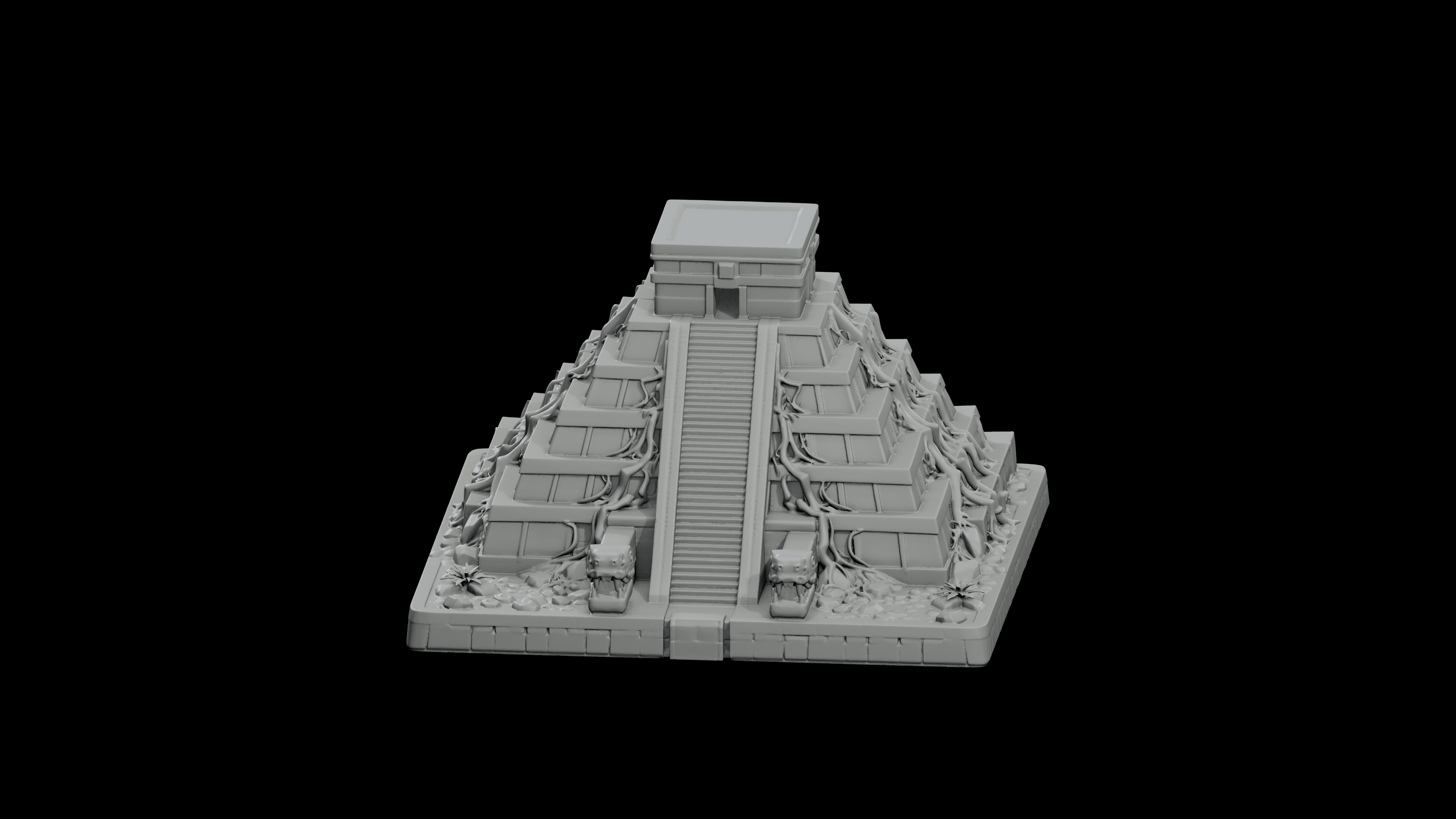 Chichen Itza Serpent Pyramid STL - Printable Landmark Desk Miniature 3d model