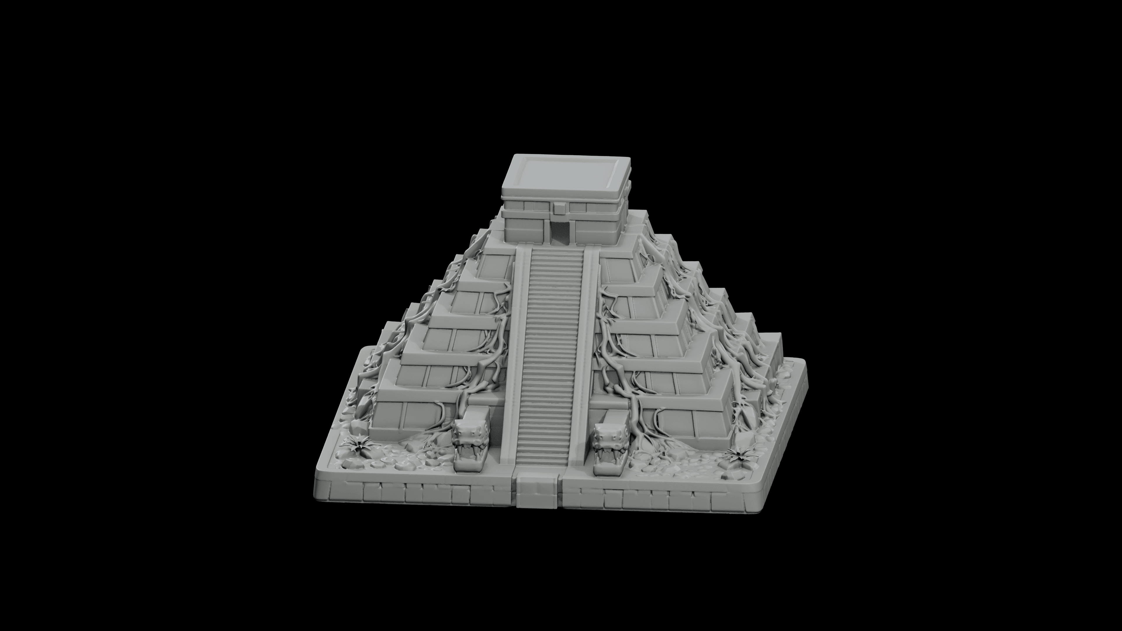 Chichen Itza Serpent Pyramid STL - Printable Landmark Desk Miniature 3d model