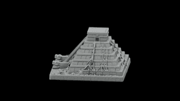 Chichen Itza Serpent Pyramid STL - Printable Landmark Desk Miniature 3d model